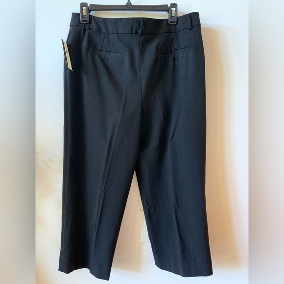 Women’s AB Studio Cropped Wide Legged Black Dress Pants Trousers Sz 10 NWT - Picture 3 of 9